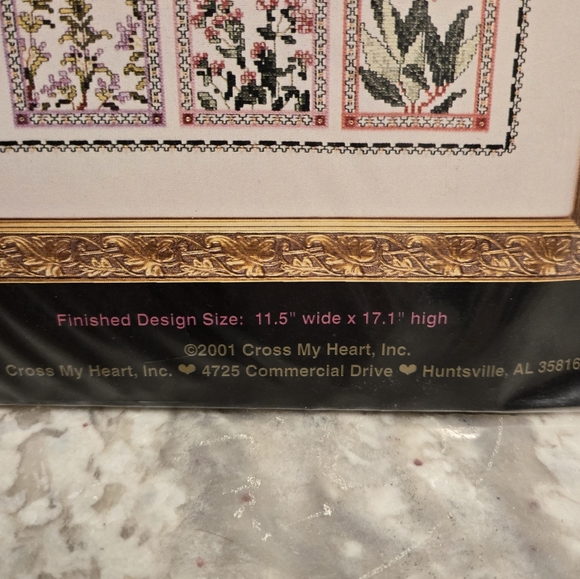 Cross My Heart Cross Stitch Kit "Herb Sampler" Needle Pre-sorted/Corded Floss - Picture 4 of 5